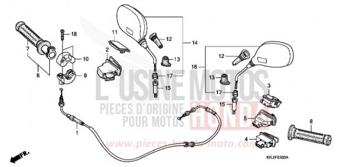 COMMUTATEUR/CABLE/MIROIR (FES1253-5) (FES1503-5) FES1503 de 2003